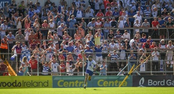 Maurice Shanahan celebrates scoring his goal for Waterford against Cork at Semple Stadium. Pic: Sportsfile