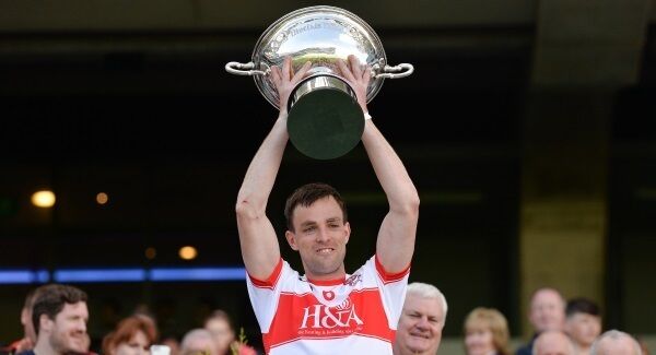 Derry captain Oisín McCloskey lifts the Nicky Rackard Cup after the the Nicky Rackard Cup Final match between Armagh and Derry at Croke Park in Dublin. Photo by Piaras Ó Mídheach/Sportsfile Derry captain Oisín McCloskey lifts the Nicky Rackard Cup after the the Nicky Rackard Cup Final match between Armagh and Derry at Croke Park in Dublin. Photo by Piaras Ó Mídheach/Sportsfile
