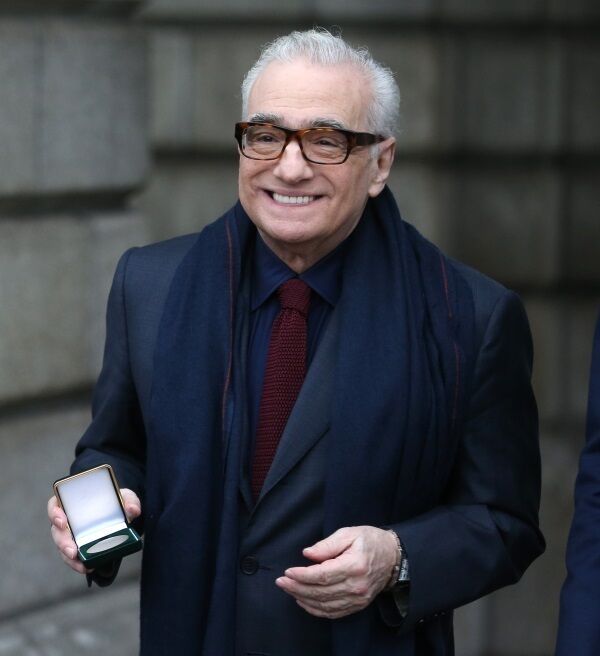 Martin Scorsese after being awarded a gold medal by students of Trinity College's debating society, the Philosophical Society at Trinity College in Dublin. Picture: Brian Lawless/PA Wire
