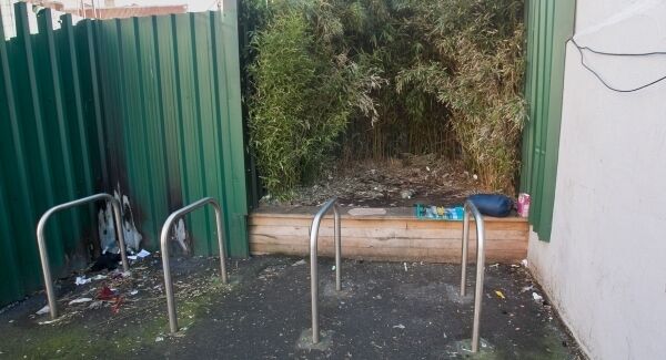 The scene at Ryders Row where a body of a man was found off Parnell Street in Dublin's north inner city. Photo Gareth Chaney Collins.