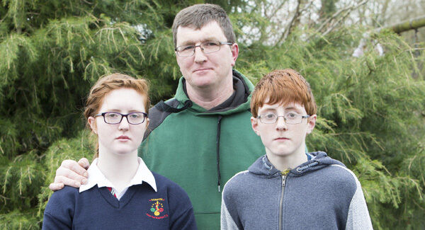 Aislinn, with her father John and brother Timmy.