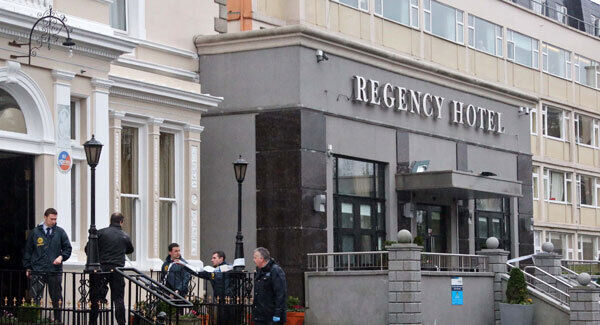 Gardaí at the scene of the shooting in February 2016.