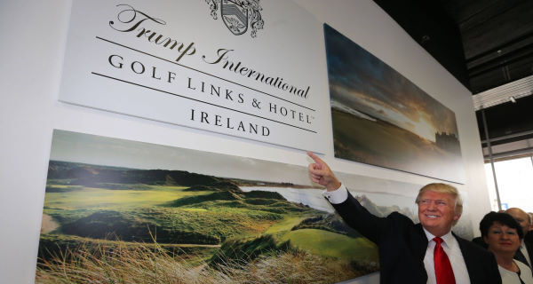 Donald Trump at Doonbeg Golf Course.