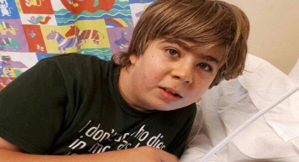Caoimh Connolly pictured at Crumlin hospital, where he was admitted last week.