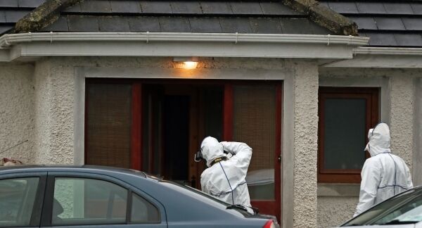 Garda forensics at the scene of the stabbing in Edenderry this morning. Garda forensics at the scene of the stabbing in Edenderry this morning.
