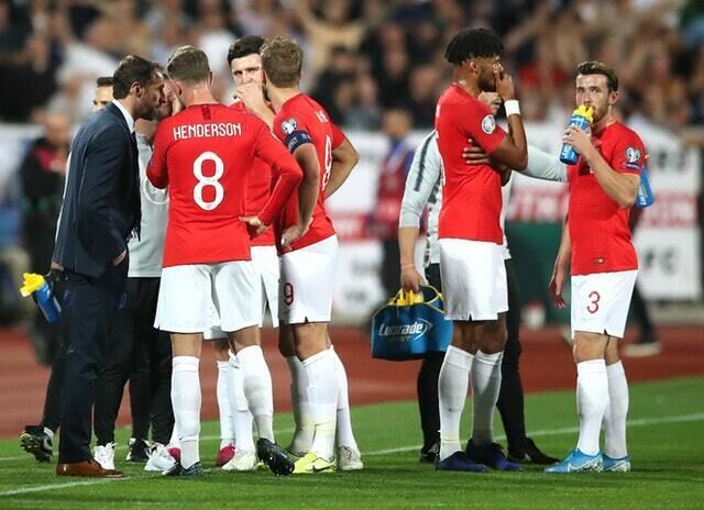 England players were subjected to racist chanting in Sofia (Nick Potts/PA)