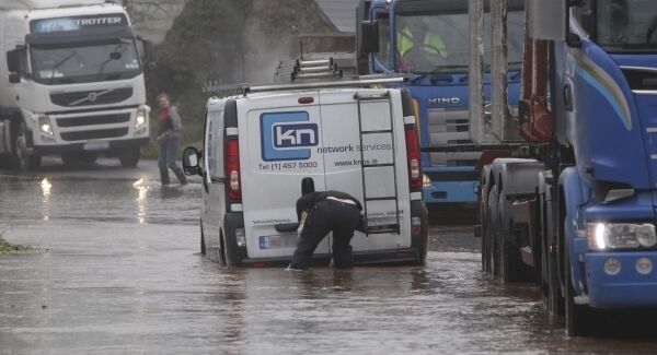 The floods in Co. Clare this morning. Pic: Press 22