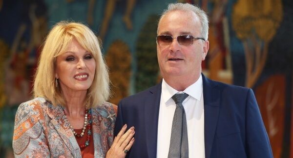 Joanna Lumley and charity founder, Richard Moore before a Children in Crossfire press conference at the Millennium Forum in Derry today.