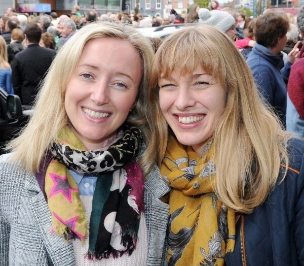 Ann Marie Meaney, Westport, left, and Yvonne Redmond, Clonmel, at an open air concert at Emmet Place. Picture: Denis Minihane