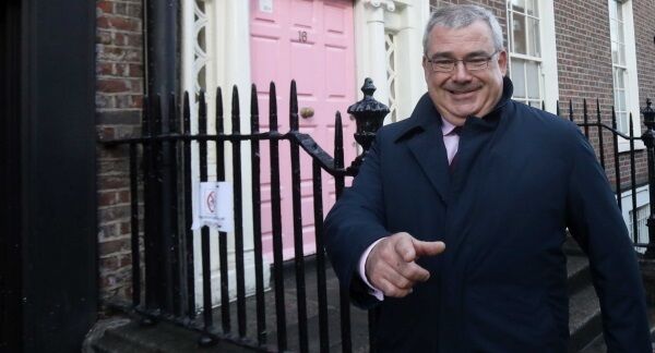 Allied Irish Bank Chief Executive, Bernard Byrne, arriving at the Department of Finance after being called over the tracker mortgage scandal. Pic: RollingNews.ie