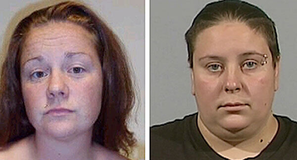 Rachel Fee or Trelfa (left) and her partner Nyomi Fee Rachel Fee or Trelfa (left) and her partner Nyomi Fee