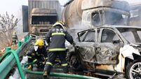 Heavy fog leads to 30-vehicle pile-up on Chinese motorway