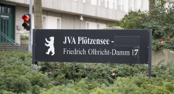 The entrance of the Ploetzensee prison in Berlin, Germany.