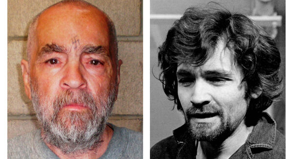 Charles Manson in 2009 and 1970