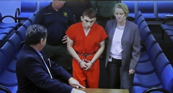 Florida shooter Nikolas Cruz appears in court.