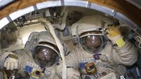 Cosmonauts throw out the rubbish as they upgrade International Space Station