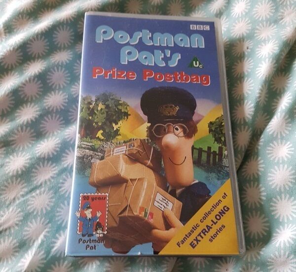 A VHS tape of Postman Pat's Prize Postbag.