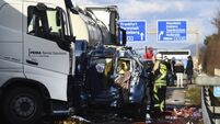 Four die after truck pushes cars under another lorry on German autobahn 
