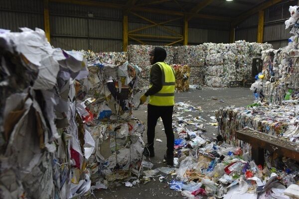 Bales of recyclables ready for shippping at Panda Irish PackagingRecycling plant in Dublin. Picture: Moya Nolan