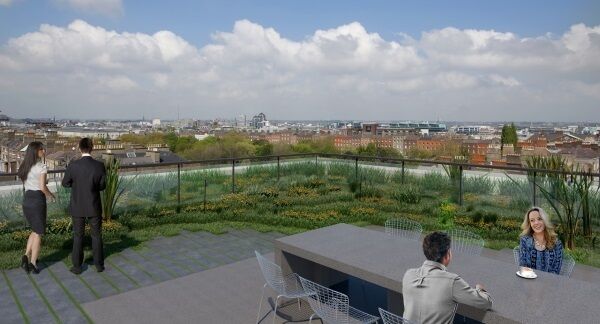 A proposed roof terrace. Pic: Savills Ireland A proposed roof terrace. Pic: Savills Ireland