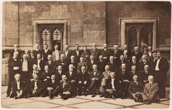 John Redmond, seated front centre, in July 1914 with Irish Parliamentary Party MPs at Westminster, weeks before the outbreak of the First World War. Picture: National Library of Ireland
