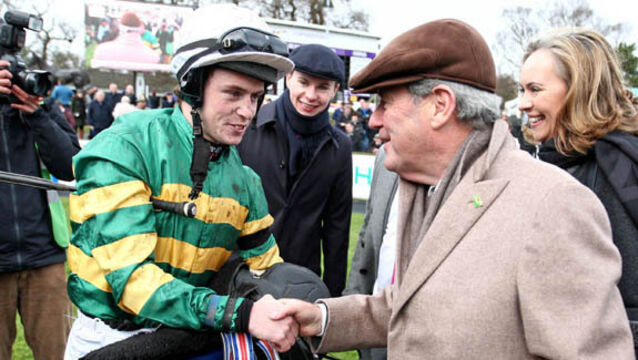 JJ Slevin with JP McManus after winning the race with Tower Bridge 3/2/2018