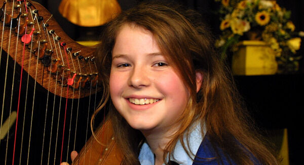 Jessie Buckley in 2004 at Feis Maitiu in Cork after winning the U14 harp competition. Jessie Buckley in 2004 at Feis Maitiu in Cork after winning the U14 harp competition.