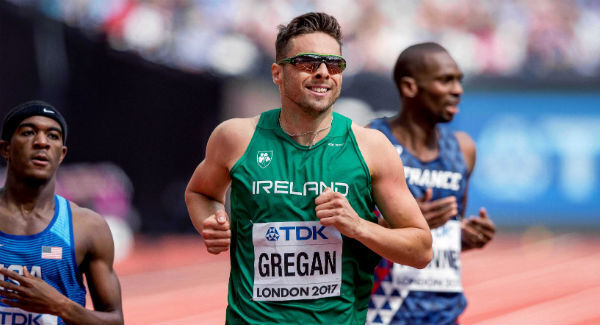 Brian Gregan celebrates qualifying from his heat. Pic: INPHO/Morgan Treacy