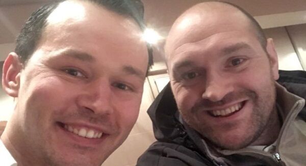 Boxer Tyson Fury (right) poses with for a photo with Daniel Fry at The Marriott Hotel Bristol. Picture: Daniel Fry/PA Wire