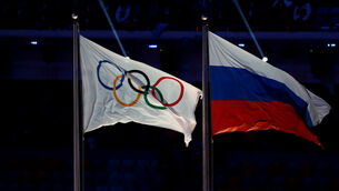 Russia and Olympics Flag File Photo