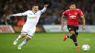 Jesse Lingard's double eases Man United past Swansea in Carabao Cup