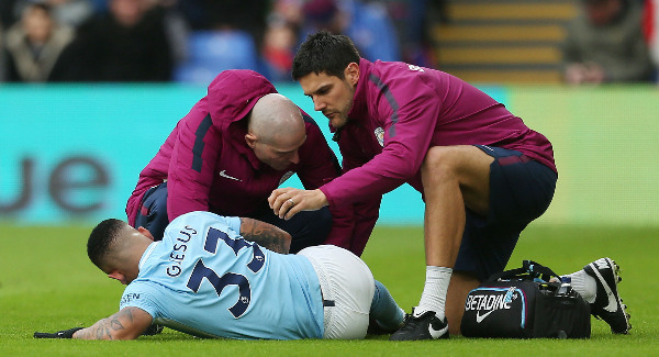 Manchester City confirm Gabriel Jesus suffered knee ligament injury at Crystal Palace