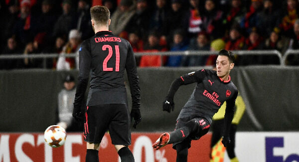 Mesut Ozil, right, kicks the ball. Photo: Robert Henriksson/TT News Agency via AP Mesut Ozil, right, kicks the ball. Photo: Robert Henriksson/TT News Agency via AP