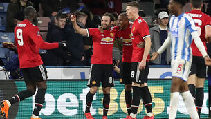 Romelu Lukaku at the double as Man United overcome VAR controversy at Huddersfield