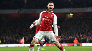 Aaron Ramsey hits hat-trick as Arsenal crush Everton