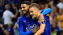 Leicester's Riyad Mahrez is back in training with a smile on his face, says Claude Puel
