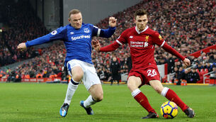 Rooney's first Merseyside derby goal earns Everton a draw at Anfield