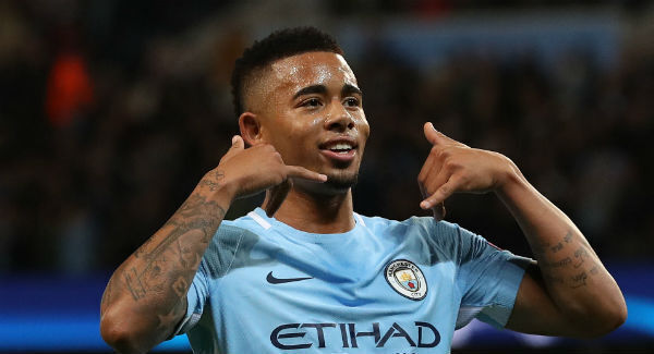 Manchester City's Gabriel Jesus celebrates scoring his side's second goal at The Etihad Stadium. Photo: Martin Rickett/PA Manchester City's Gabriel Jesus celebrates scoring his side's second goal at The Etihad Stadium. Photo: Martin Rickett/PA