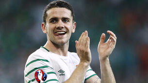 Robbie Brady celebrates after the game 22/6/2016