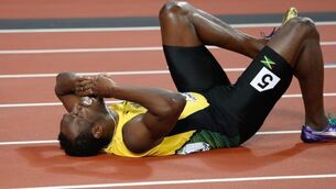 Injury denies Usain Bolt his dream Manchester United appearance