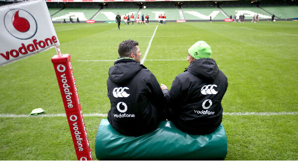 Rob Kearney and Bundee Aki. Pic: INPHO/Bryan Keane