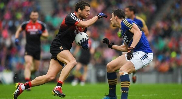 Tom Parsons of Mayo in action against Kerry's David Moran last Sunday. Pic: Sportsfile.