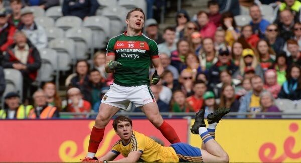 Former All Star Andy Moran watches as he kicks a wide at last Sunday's All-Ireland quarter-final.Pic: Sportsfile