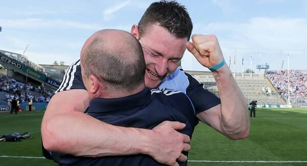 Niall Corcoran with Anthony Daly in 2013.