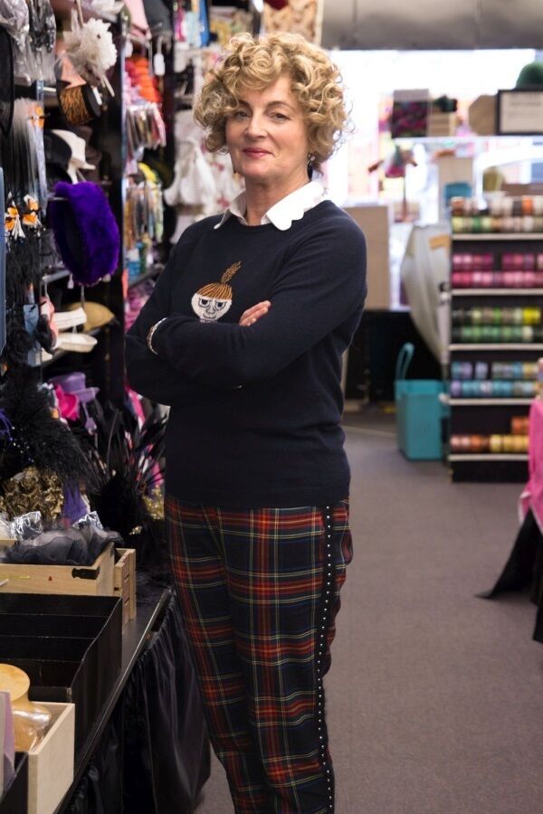 Joan Lucey, owner of Vibes & Scribes, founded the shop 25 years ago. It now has two branches selling books, fabrics, and art and craft supplies