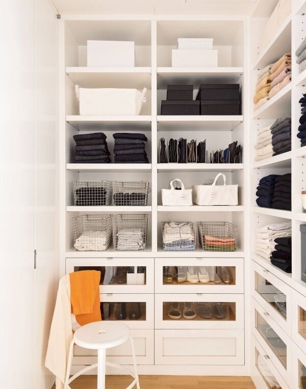 A well-ordered wardrobe for inner peace. A well-ordered wardrobe for inner peace.