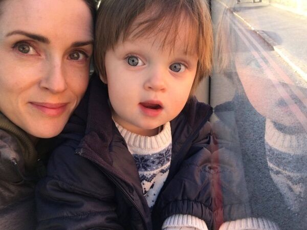 Maia Dunphy with son Tom (2)