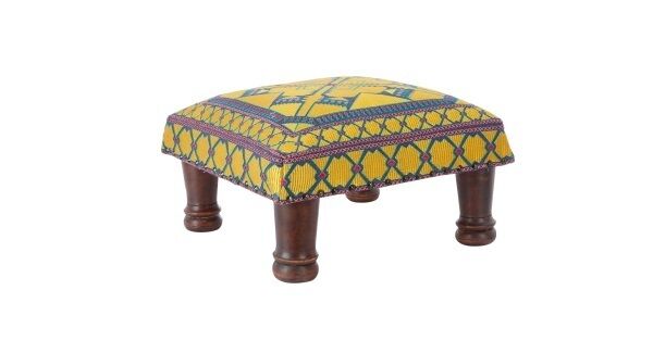 Get an Indian vibe in your home with this beautifully embroidered foot stool from TK Maxx, it&rsquo;s &euro;36.99. See more on www.tkmaxx.ie.