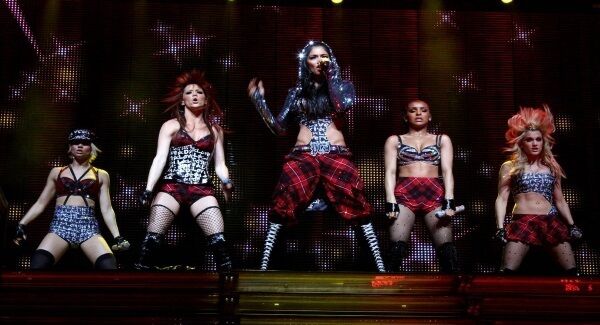 Nicole (centre) during her Pussycat Doll days.