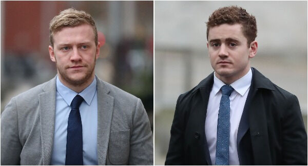 Stuart Olding (left) and Paddy Jackson.